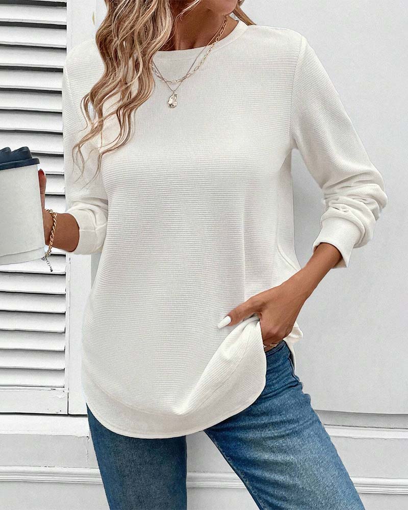 Liora™ – O-Neck Long Sleeve Top