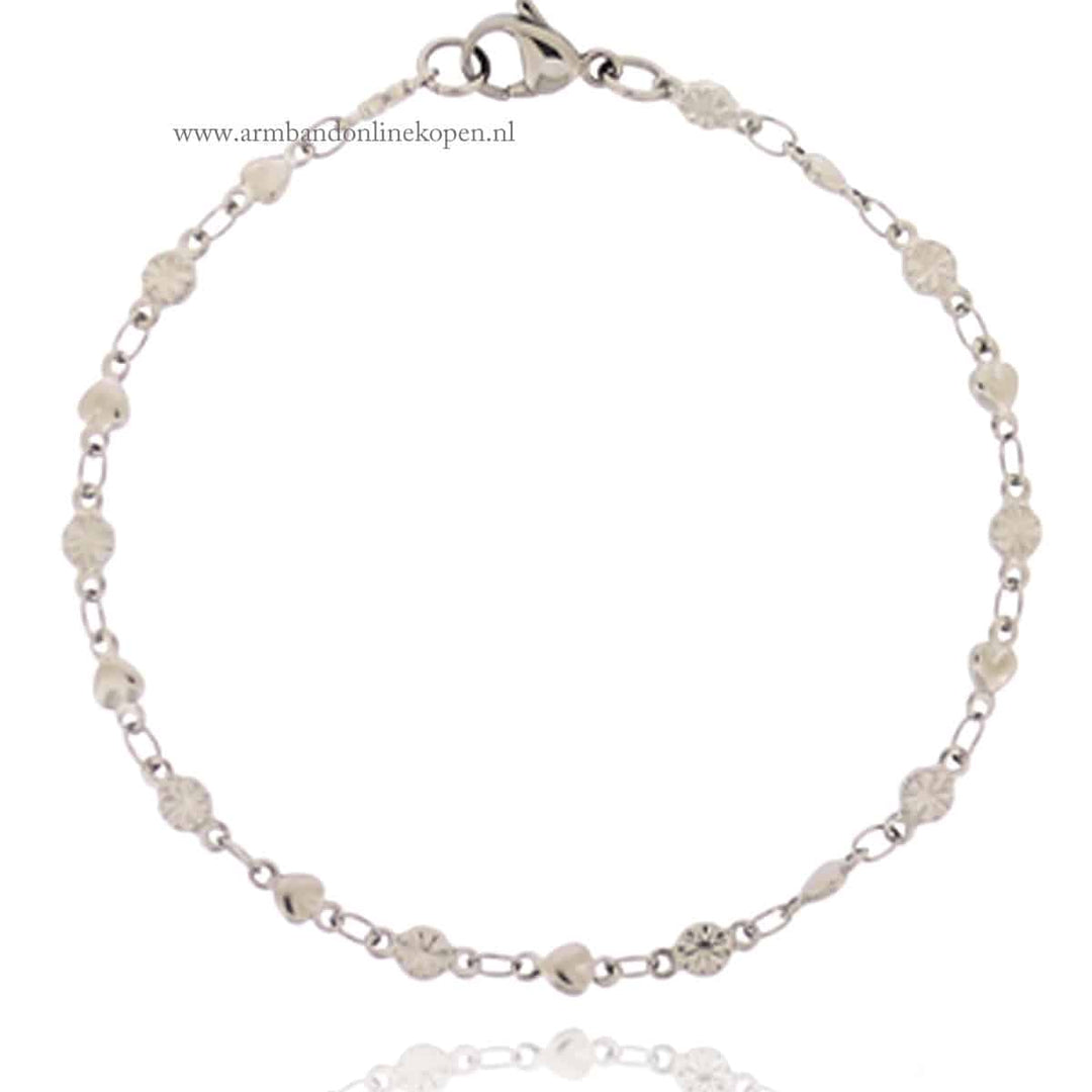 Stainless Steel Bracelet Blooming Flower