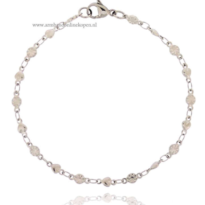 Stainless Steel Bracelet Blooming Flower