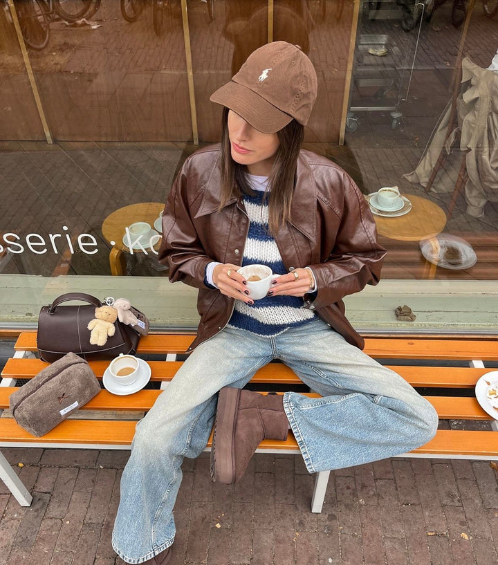 Celoren™ – Striped Off-Shoulder Sweater